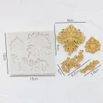 Vintage Baroque Scroll Relief Cake Boarder Silicone Fondant mould