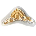 Classic European Embossed crown boarder silicone Mould