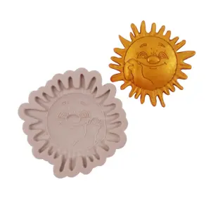 Smiling sun face silicone mould