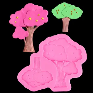 2 cavity tree silicone mould