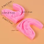 3D Baby sleeping on curved leaf Silicone mould