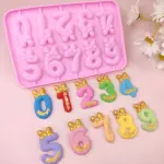 Silicone Number Silicone Mould for chocolate fondant popsicle