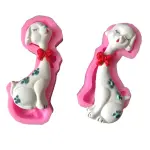 Cute Dalmatian dog Male female dog silicone mould