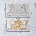 Large 3D two Angel with wings vintage silicone mould