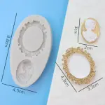 Lady Brooch oval frame silicone mould