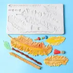 Large Feather and Ropes Silicone Mould