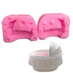 3D Baby Kid Crib Cradle Silicone Mould