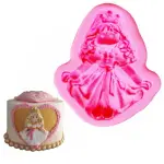 3D Cute Girl holding skirt Silicone Mould