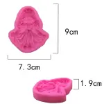3D Cute Girl holding skirt Silicone Mould