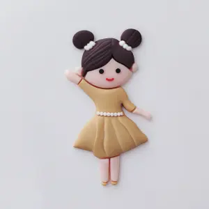 1 pcs Cute girl cake toy topper