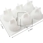large 6 Cavity Modak silicone mould