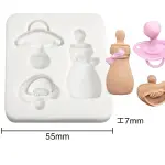 Baby shower baby bottle and nipple Silicone mould
