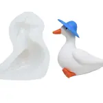 Cute 3D Duck wearing hat silicone mould