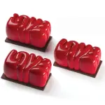 6 cavity Love Silicone Mould for mousse,baking,desserts etc