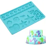 Seaweed Seashell Coral Starfish Silicone mould