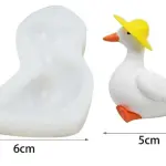 Cute 3D Duck wearing hat silicone mould