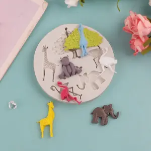 Cute Peacock Elephant Bear Swan Animal Silicone mould