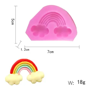 3D small Cloud rainbow Silicone mould