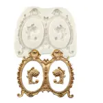 Oval Double Cameo Vintage Frame silicone mould