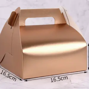 5 Pcs Metallic Gold Box with Tray 6 INCH