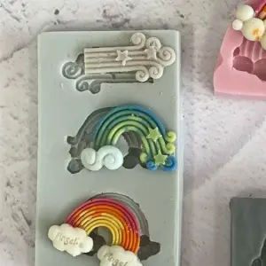 3 Cavity Rainbow Silicone mould STYLE 2