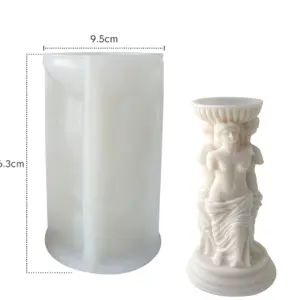 Roman column 3 sided human body Silicone Candle Mould
