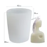 Lady with heart silicone candle mould