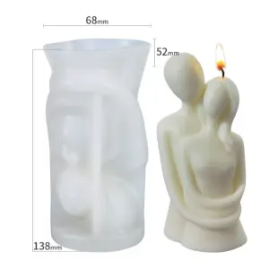 Hugging Couple silicone Candle Mould