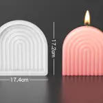 Rainbow shape candle Silicone Mould