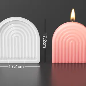 Rainbow shape candle Silicone Mould