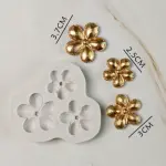 3 cavity Gem Flower Silicone Mould