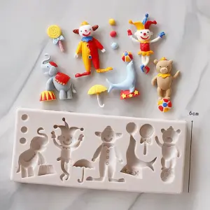 Circus Clown Elephant theme silicone mould