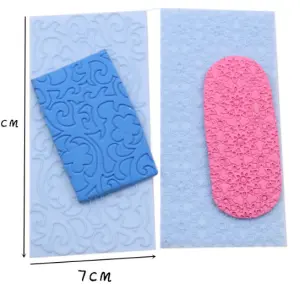 2 pcs floral Texture Fondant Embossing Impression sheet