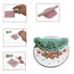 3 pcs Floral Fondant Embossing Impression stamp style 2