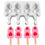 Double heart Silicone Cakesicle Mould