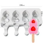 Double heart Silicone Cakesicle Mould