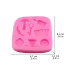 Wizard Playing Card Hat Key Clock theme silicone mould