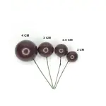 20 pcs Coffee Brown round mixed sizes faux balls