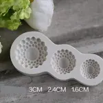 3 cavity Mini Jewellery brooch silicone mould