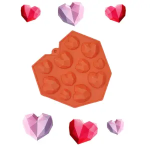 11 cavity Abstract heart Chocolate silicone Mould