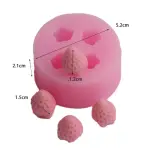 4 Cavity strawberry fruit Silicone mould style 2