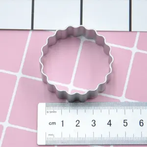 Zig Zag Circles Aluminum Fondant Cutter