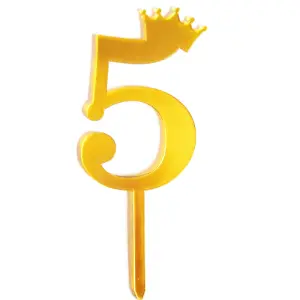 Single Number 5 Cake Toppers