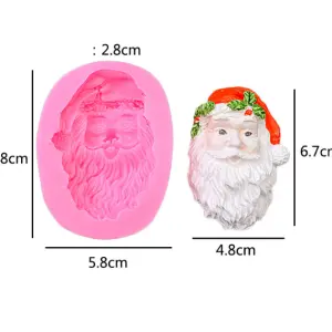 Christmas Santa face mould style 2