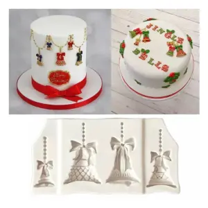 Christmas Bells Fondant Silicone Mould