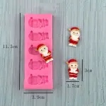 5 cavity Santa Claus silicone mould
