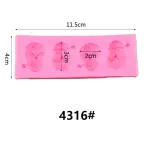 4 Cavity Christmas Santa face silicone mould