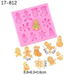 Christmas Snowman ginger bread theme silicone mould