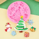Christmas Tree Snowman Bells theme silicone mould