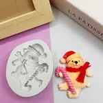 Christmas Bear Holding candy Silicone mould